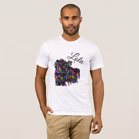 Gepersonaliseerd diskettestation Schnauzer Shirt (Voorkant volledig)