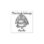 Gepersonaliseerd - Dit boek behoort toe - Rabbit Rubberstempel (Afrduk)