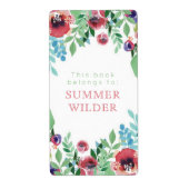 Gepersonaliseerd Dit boek behoort tot Floral Bookp Etiket (Voorkant)