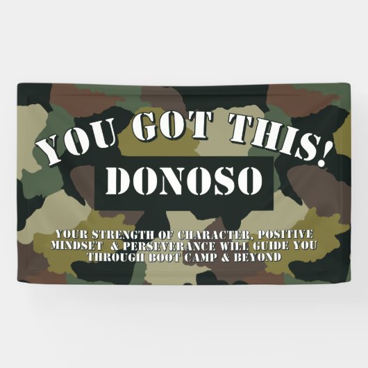 Gepersonaliseerd, dit heb je! Boot Camp Afscheidsc Spandoek (Horizontaal)