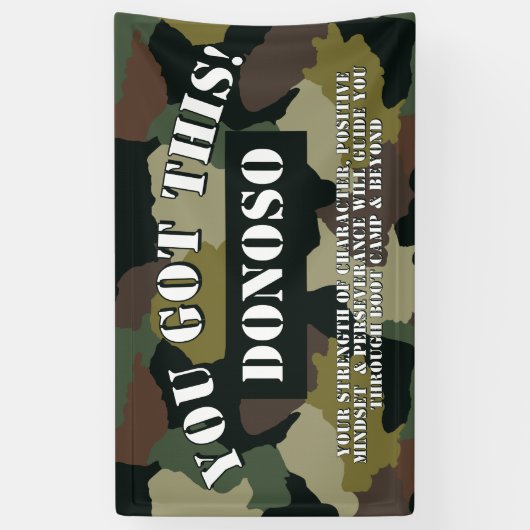 Gepersonaliseerd, dit heb je! Boot Camp Afscheidsc Spandoek (Verticaal)