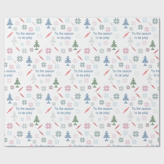 Gepersonaliseerd: "Dit is het seizoen om vrolijk t Cadeaupapier (Vlak)