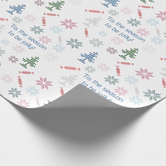 Gepersonaliseerd: "Dit is het seizoen om vrolijk t Cadeaupapier (Hoek)