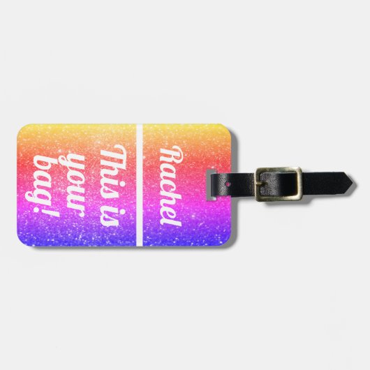 Gepersonaliseerd Dit is je tas | Funny Bagagelabel (Voorkant horizontaal)