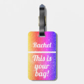 Gepersonaliseerd Dit is je tas | Funny Bagagelabel (Achterkant verticaal)