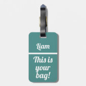 Gepersonaliseerd Dit is je tas | Funny Bagagelabel (Achterkant verticaal)