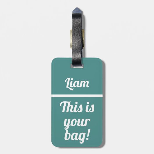 Gepersonaliseerd Dit is je tas | Funny Bagagelabel (Achterkant verticaal)