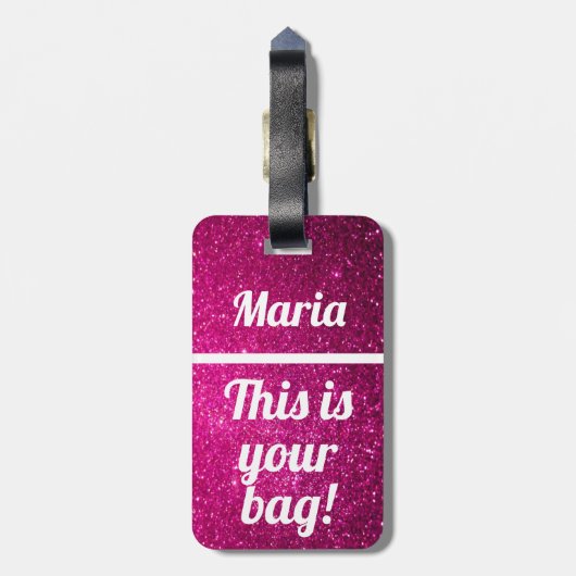 Gepersonaliseerd Dit is je tas | Funny Bagagelabel (Achterkant verticaal)