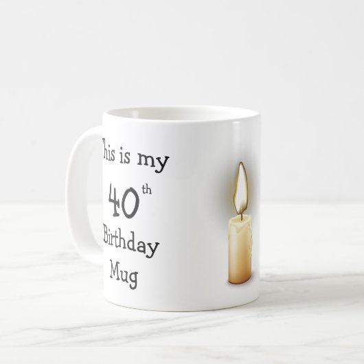 Gepersonaliseerd Dit is mijn 40e verjaardag Mok (Voorkant links)