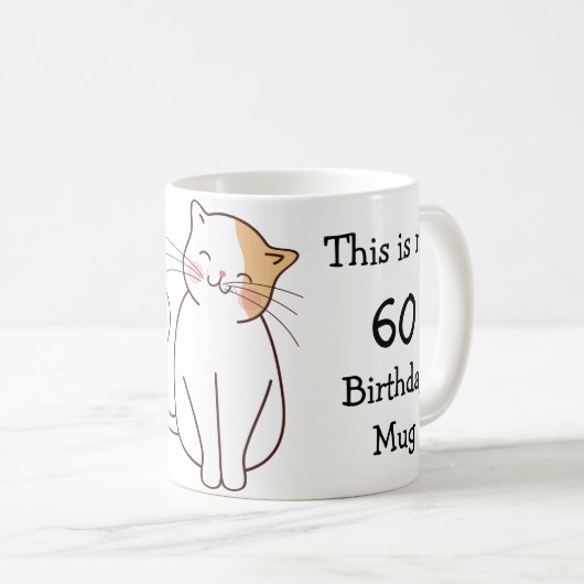 Gepersonaliseerd Dit is mijn 60e verjaardag Mok (Voorkant rechts)