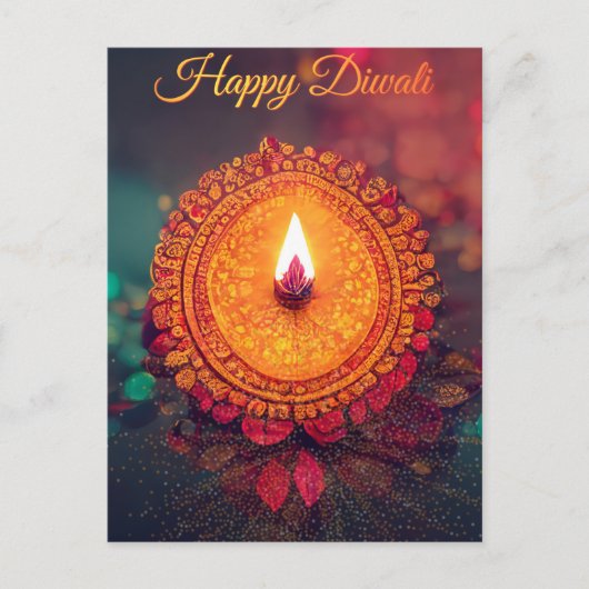 Gepersonaliseerd Diwali-Briefkaart Briefkaart (Voorkant)