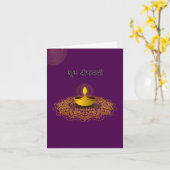 gepersonaliseerd Diwali marathi wenskaart Kaart (Gele Bloem)