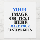 Gepersonaliseerd DIY Creëer Uw eigen unieke gepers Wijn Etiket (Enkel label)