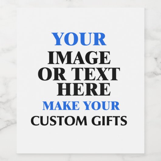 Gepersonaliseerd DIY Creëer Uw eigen unieke gepers Wijn Etiket (Enkel label)