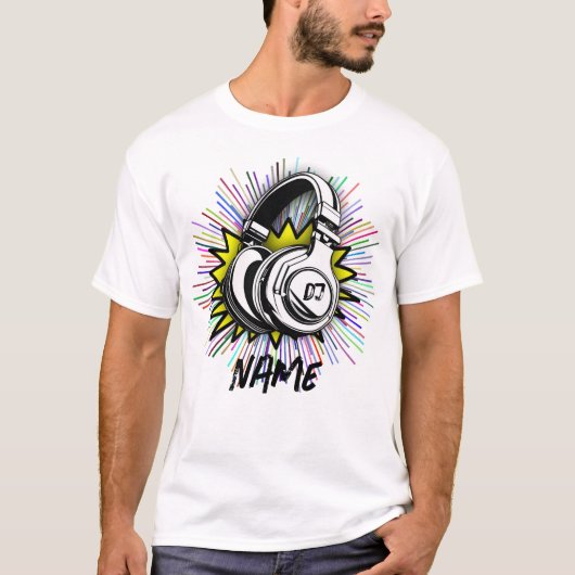 Gepersonaliseerd DJ Gift Met Naam - Gepersonalisee T-shirt (Voorkant)