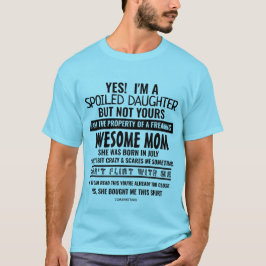 Gepersonaliseerd dochter geboren op verjaardag moe t-shirt