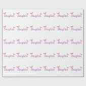 Gepersonaliseerd dochterwikkelpapier cadeaupapier (Vlak)