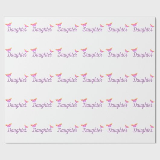 Gepersonaliseerd dochterwikkelpapier cadeaupapier (Vlak)