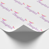 Gepersonaliseerd dochterwikkelpapier cadeaupapier (Hoek)