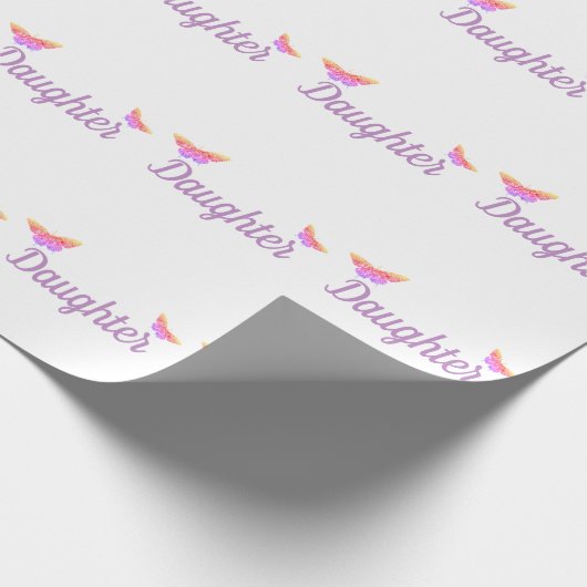 Gepersonaliseerd dochterwikkelpapier cadeaupapier (Hoek)