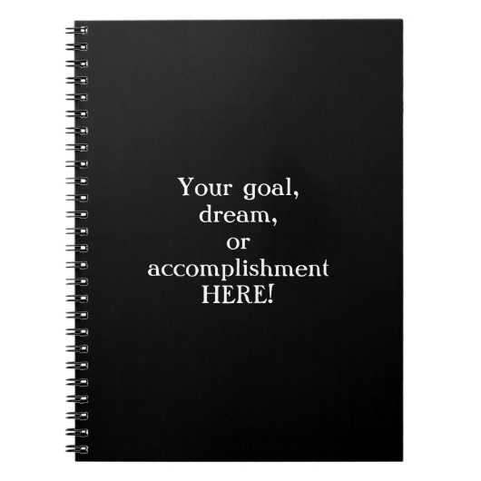 Gepersonaliseerd doel notitieboek (Voorkant)