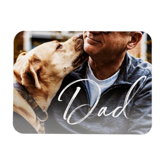 Gepersonaliseerd Dog Dad Vaderdag Magneet (Horizontaal)