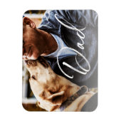 Gepersonaliseerd Dog Dad Vaderdag Magneet (Verticaal)