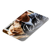 Gepersonaliseerd Dog Dad Vaderdag Magneet (Linkerzijde)