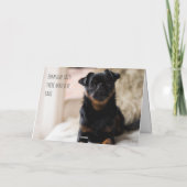 Gepersonaliseerd Dog Mam Cute Puppy Funny Foto Bir Kaart (Achterkant)