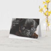 Gepersonaliseerd Dog Mam Cute Puppy Funny Foto Bir Kaart (Gele Bloem)