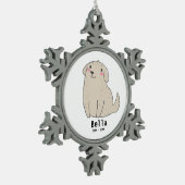Gepersonaliseerd Dog Memorial Ornament, Foto Keeps Tin Sneeuwvlok Ornament (Links)
