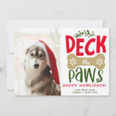 Gepersonaliseerd Dog Photo Christmas Afbeelding Cu Feestdagenkaart (Voorkant)