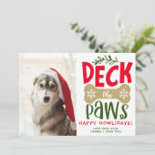 Gepersonaliseerd Dog Photo Christmas Afbeelding Cu Feestdagenkaart (Staand voorkant)