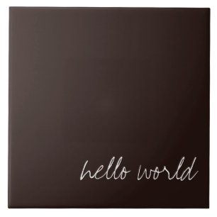 Gepersonaliseerd donker chocoladebruin tegeltje