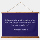 Gepersonaliseerd donkerblauw 36x26 Inspirerend Hangend Wandkleed (Voorkant)