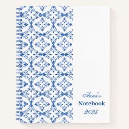 Gepersonaliseerd donkerblauw vectorpatroon Notitie Notitieboek