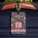 Gepersonaliseerd Donkerblauwe bloemige veelkleurig Bagagelabel<br><div class="desc">Verhoog uw reisstijl met ons Gepersonaliseerd Floral Design Bagagelabel. Dit label is versierd met een boeiend bloemmotief en combineert elegantie en praktische functionaliteit naadloos. Gemaakt van duurzame materialen, zorgt het ervoor dat uw bagage opvalt terwijl u de uitdagingen van reizen ondergaat. Personaliseer het met jouw namen of initialen in verschillende...</div>
