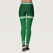 Gepersonaliseerd donkergroen & wit Schattige Leggings (Achterkant)