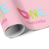 Gepersonaliseerd Donut ONE inpakpapier (Rol Hoek)