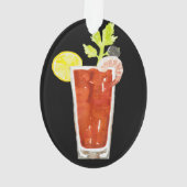 Gepersonaliseerd door Bloody Mary Cocktail Ornament (achterkant)