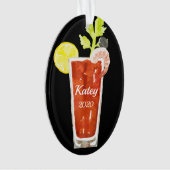 Gepersonaliseerd door Bloody Mary Cocktail Ornament (voorkant)