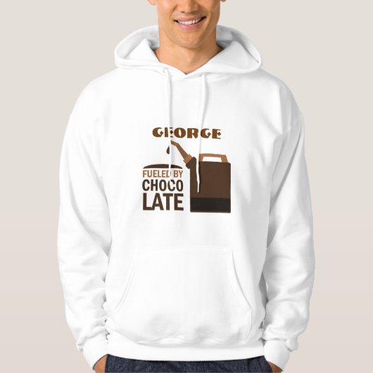 Gepersonaliseerd door Chocolate Job Quote Hoodie (Voorkant)