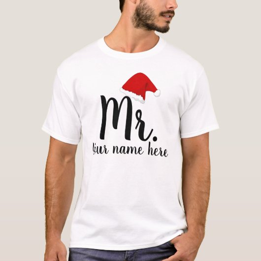 Gepersonaliseerd door de heer en mevrouw Santa Cou T-shirt (Voorkant)