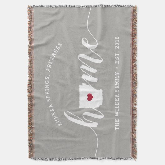 Gepersonaliseerd door de thuisstaat Arkansas Deken (Voorkant Verticaal)