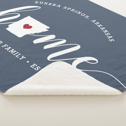 Gepersonaliseerd door de thuisstaat Arkansas Sherpa Deken (3/4)