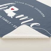 Gepersonaliseerd door de thuisstaat Louisiana Sherpa Deken (3/4)