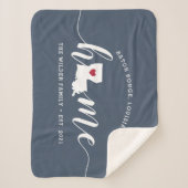 Gepersonaliseerd door de thuisstaat Louisiana Sherpa Deken (Voorkant)