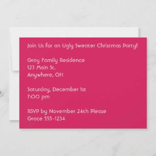 Gepersonaliseerd door de Ugandee kerstfeestpartij Kaart (Achterkant)