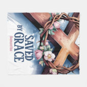 Gepersonaliseerd door Grace Christelijk Fleece Deken (Voorkant (Horizontaal))