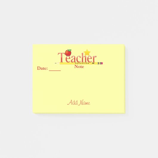 Gepersonaliseerd door JULLIE Leraar Post-it® notes (Voorkant)
